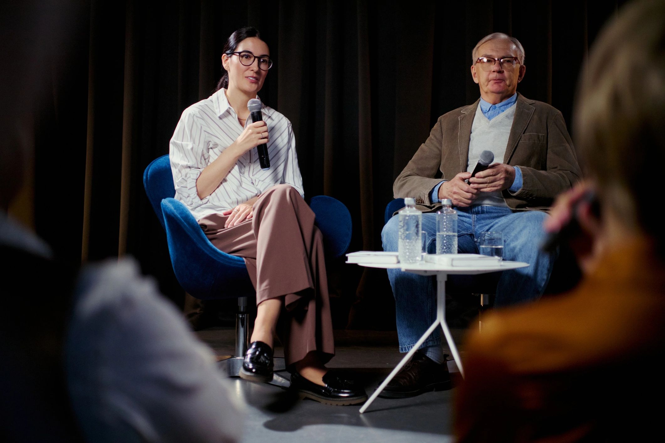 Live panel discussion during an event